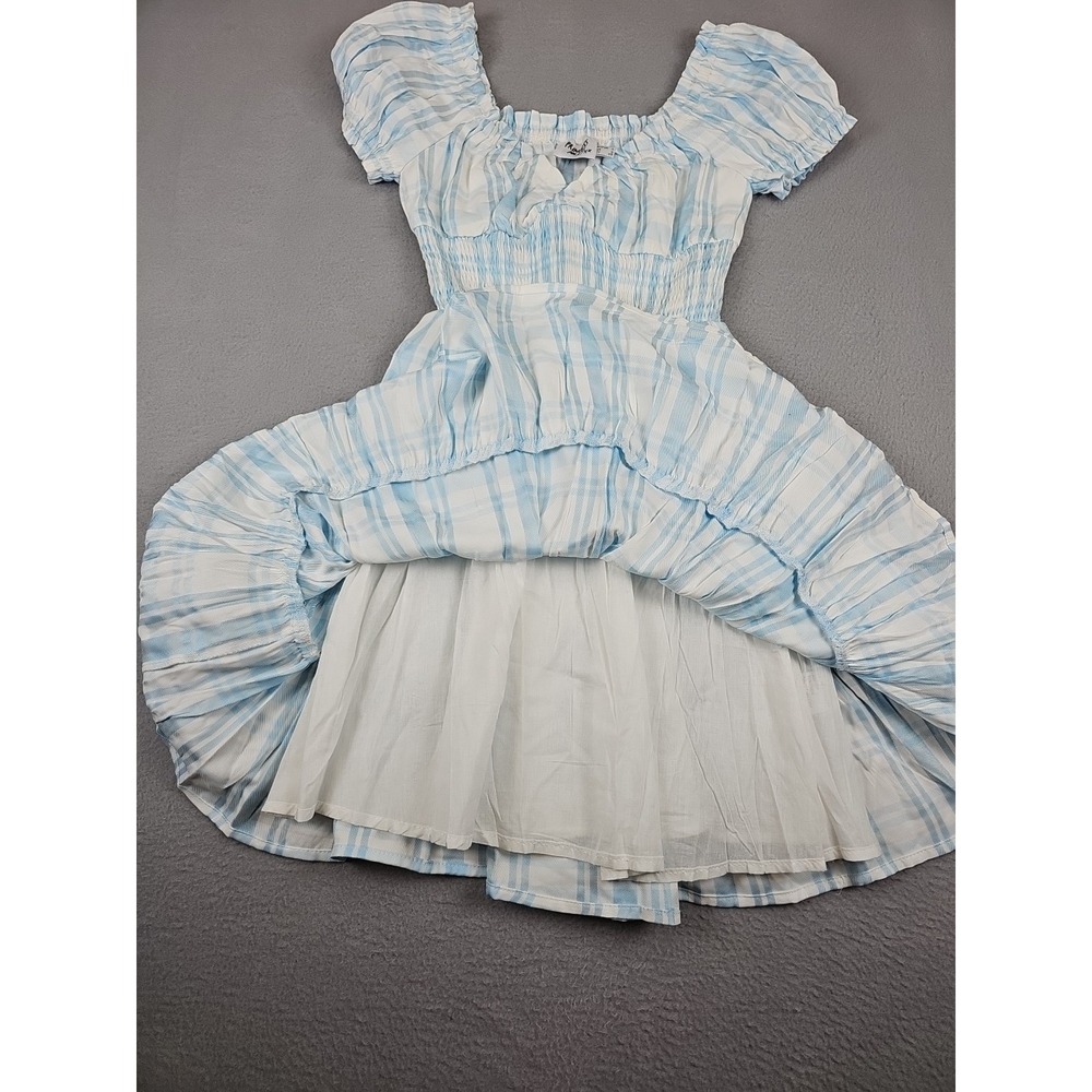 Princess Polly Peasant Mini Dress Size 0 Milkmaid Cottagecore Coquette Babydoll - Picture 5 of 9